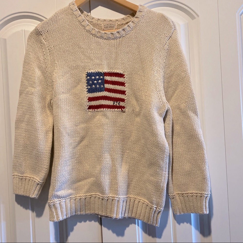 RARE Ralph Lauren Vintage American Flag Sweater